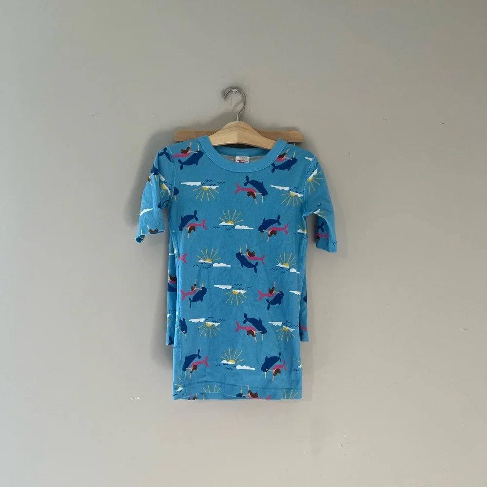$16 ADD ON HANNA ANDERSSON narwhal unicorn whale set Cotton Pajamas Girls‎  14